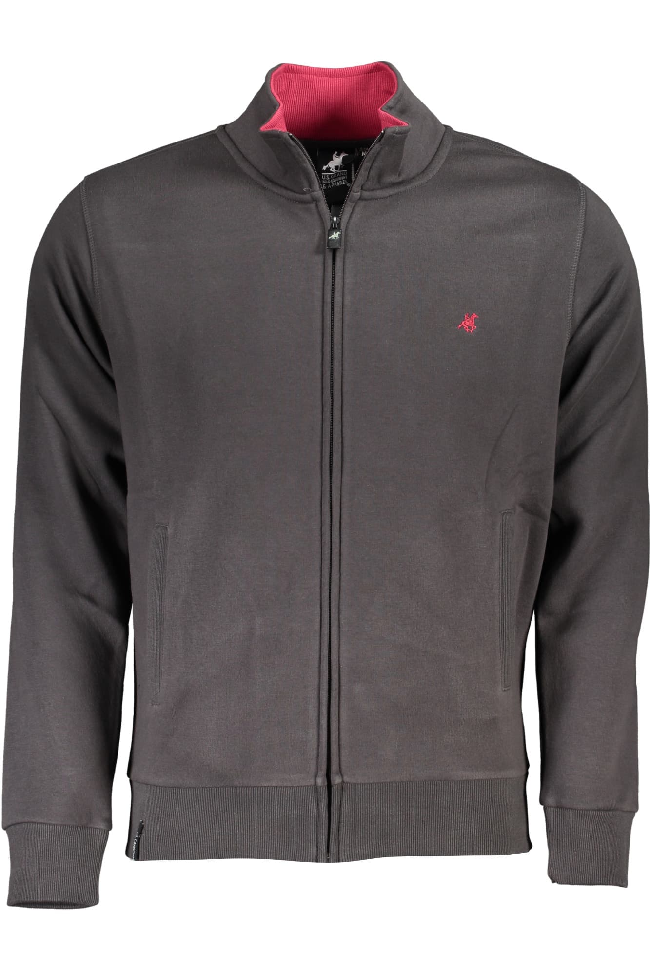 U.S. GRAND FELPA CON ZIP UOMO GRIGIO - Immagine principale