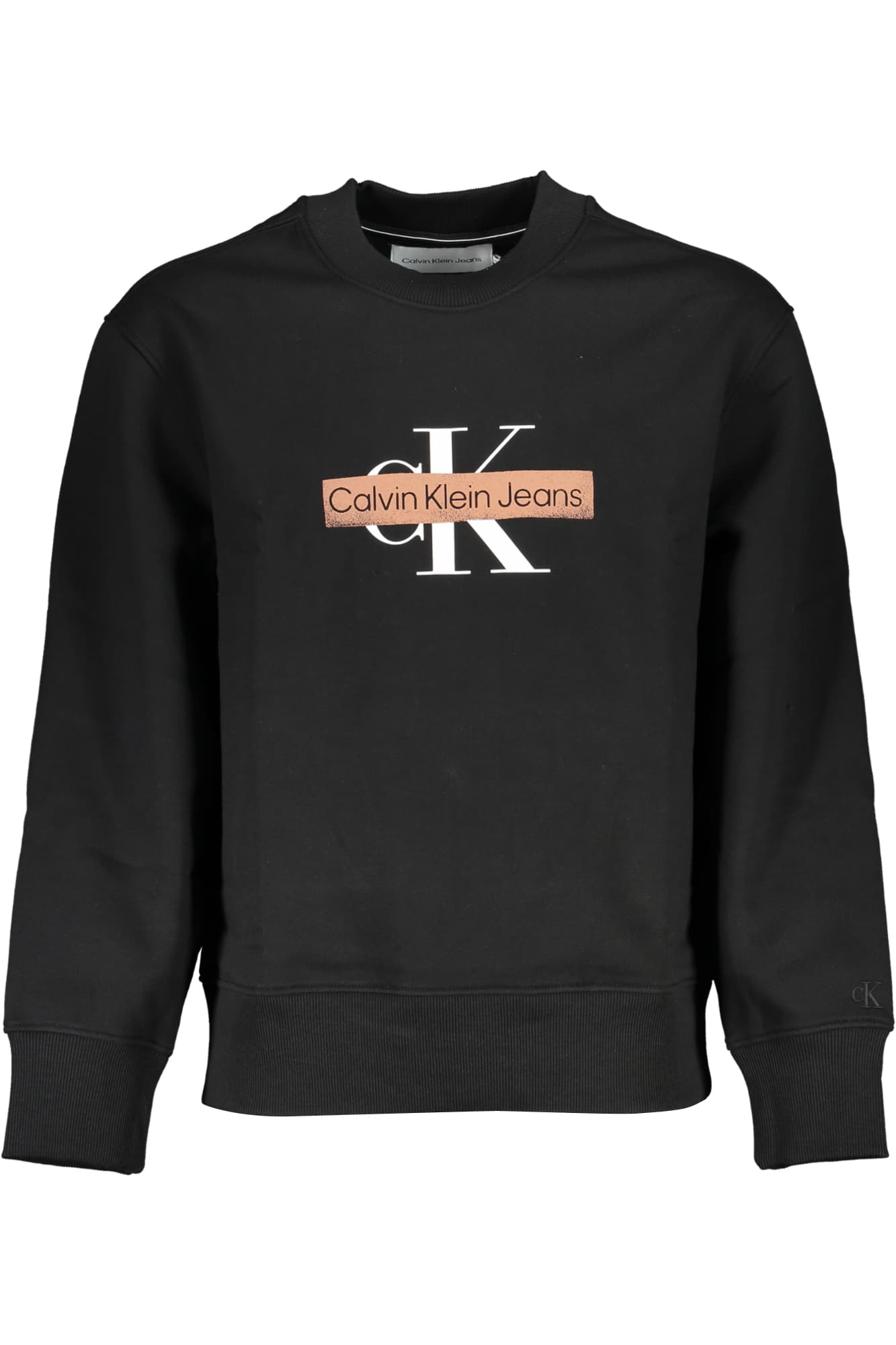 CALVIN KLEIN FELPA SENZA ZIP UOMO NERO - Immagine principale