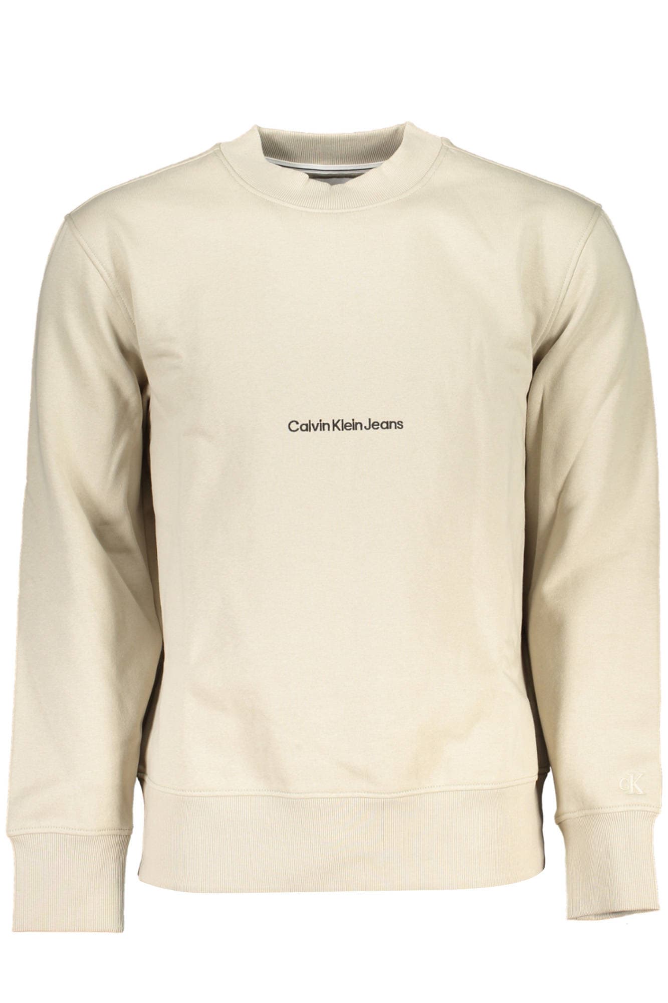 CALVIN KLEIN FELPA SENZA ZIP UOMO BEIGE - Immagine principale
