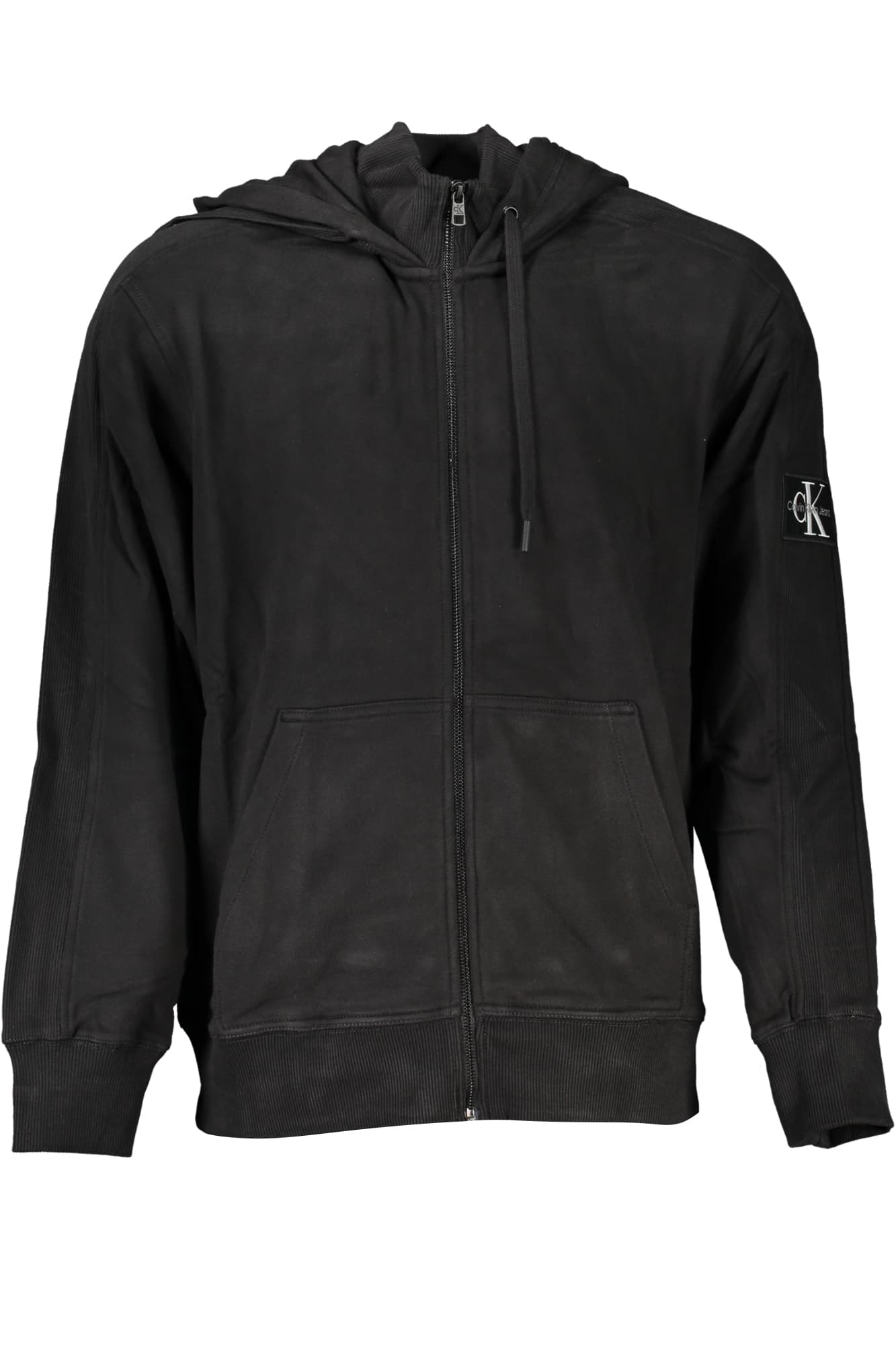 CALVIN KLEIN FELPA CON ZIP UOMO NERO - Immagine principale