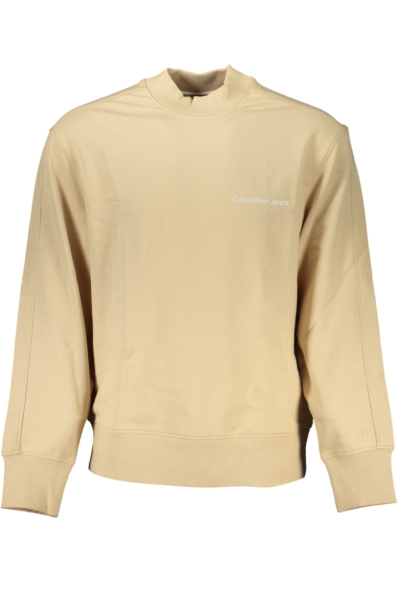 CALVIN KLEIN FELPA SENZA ZIP UOMO BEIGE - Immagine principale