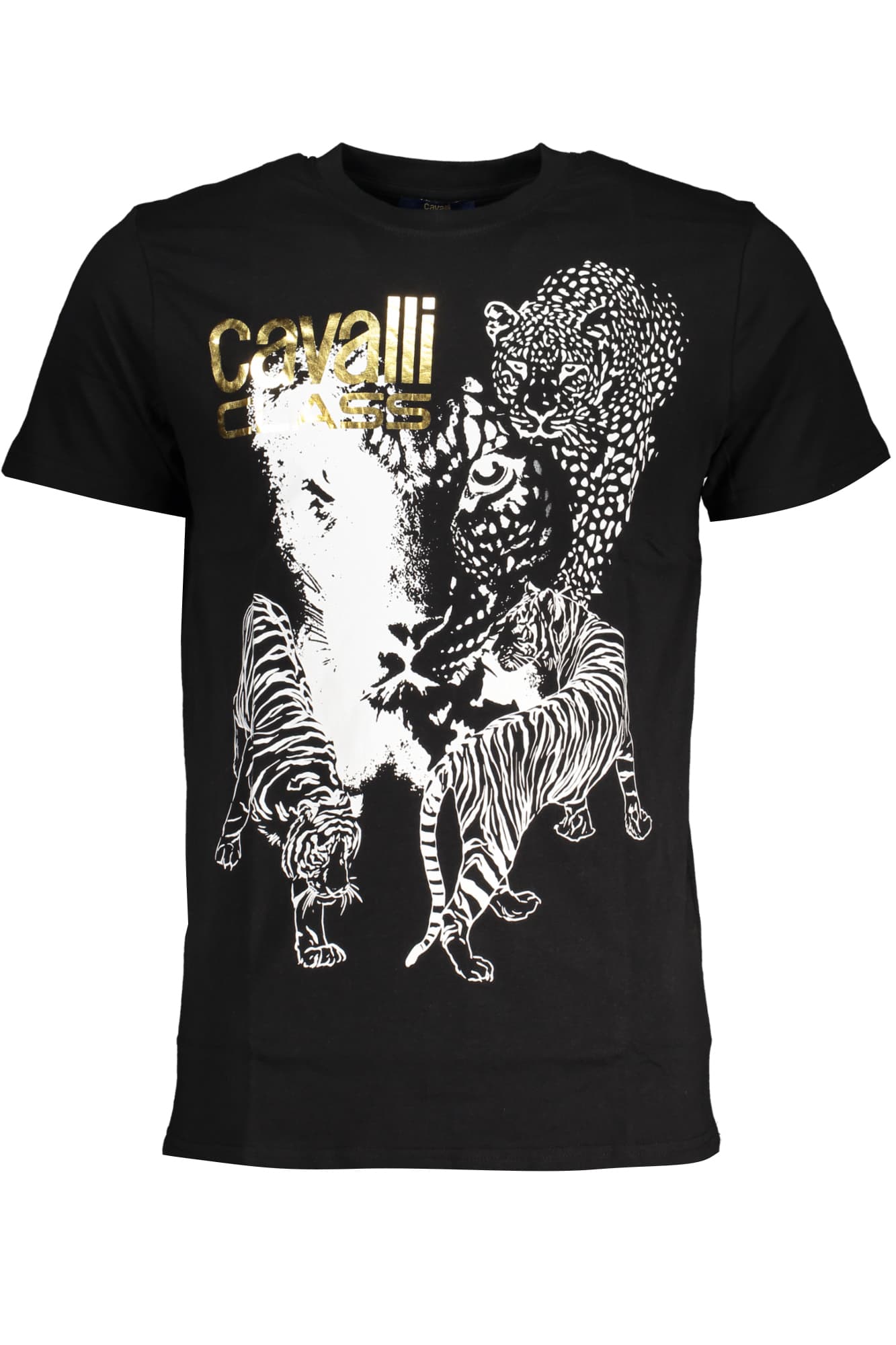 CAVALLI CLASS T-SHIRT MANICHE CORTE UOMO NERO - Immagine principale