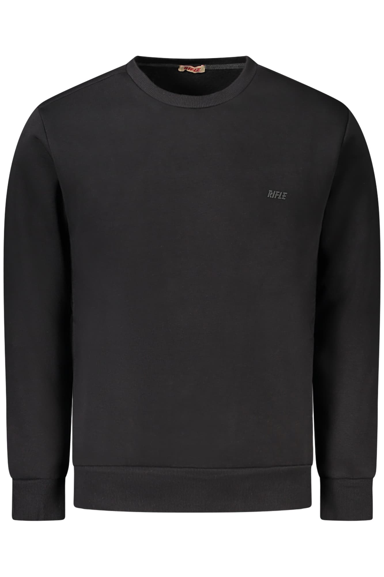 RIFLE FELPA SENZA ZIP UOMO NERO - Immagine 1