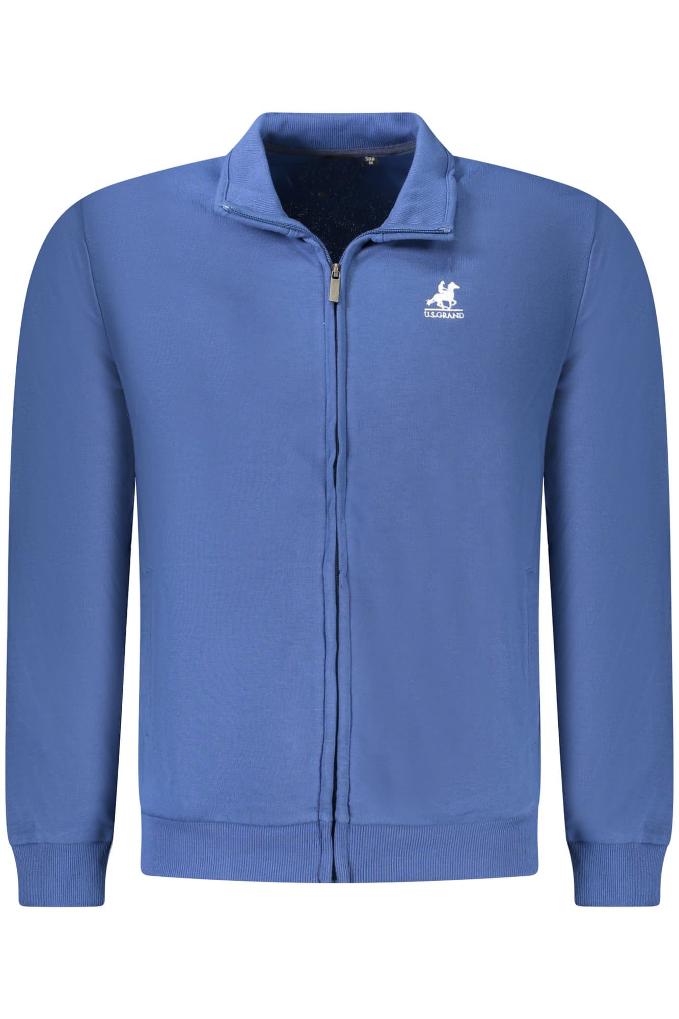 U.S. GRAND FELPA CON ZIP UOMO BLU - Immagine principale