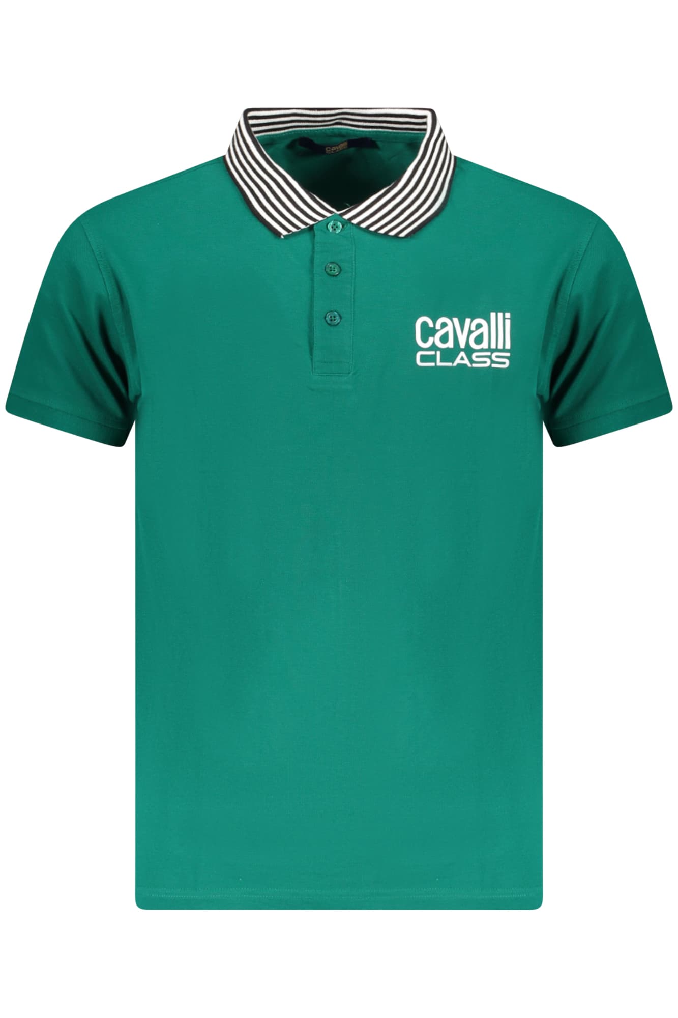 CAVALLI CLASS POLO MANICHE CORTE UOMO VERDE - Immagine 1
