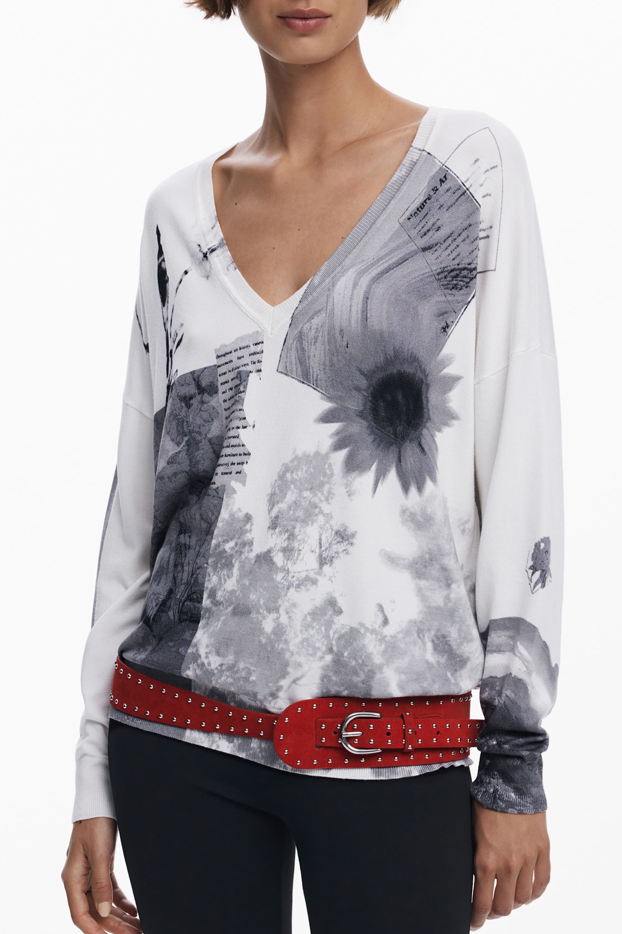 DESIGUAL MAGLIA DONNA BIANCO - Immagine principale