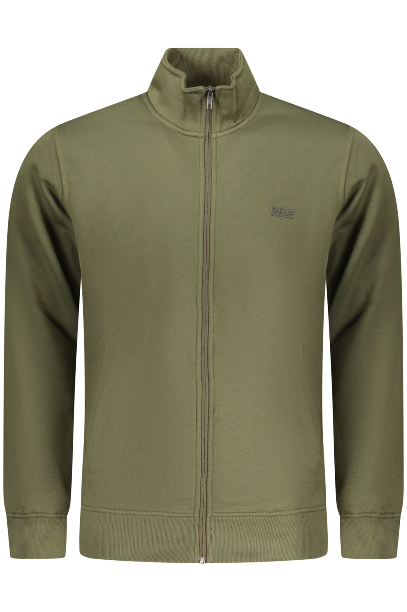 RIFLE FELPA CON ZIP UOMO VERDE - Immagine principale