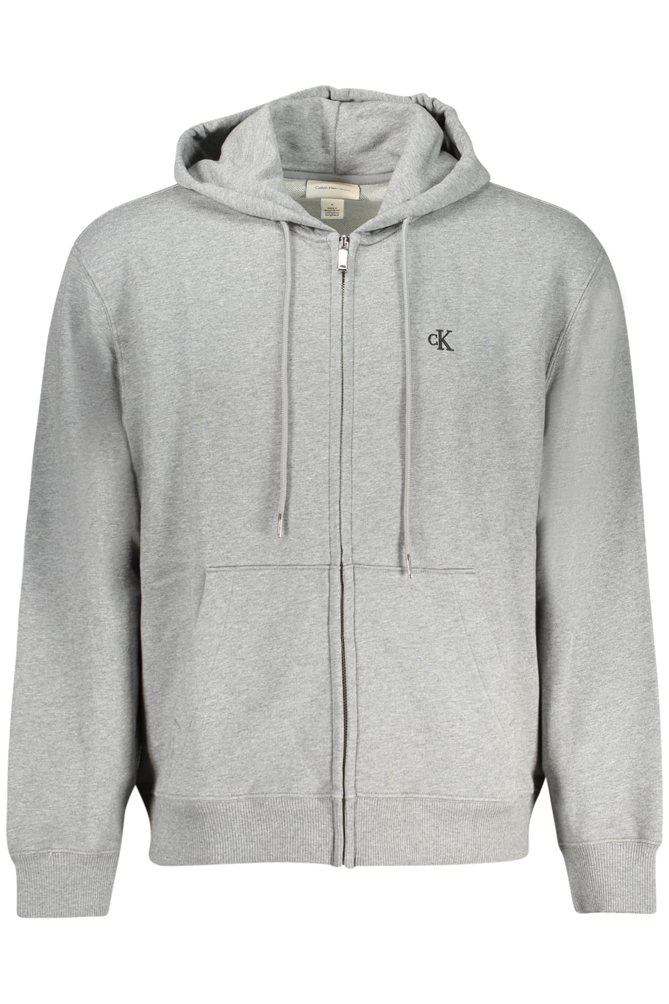 CALVIN KLEIN FELPA CON ZIP UOMO GRIGIO - Immagine principale