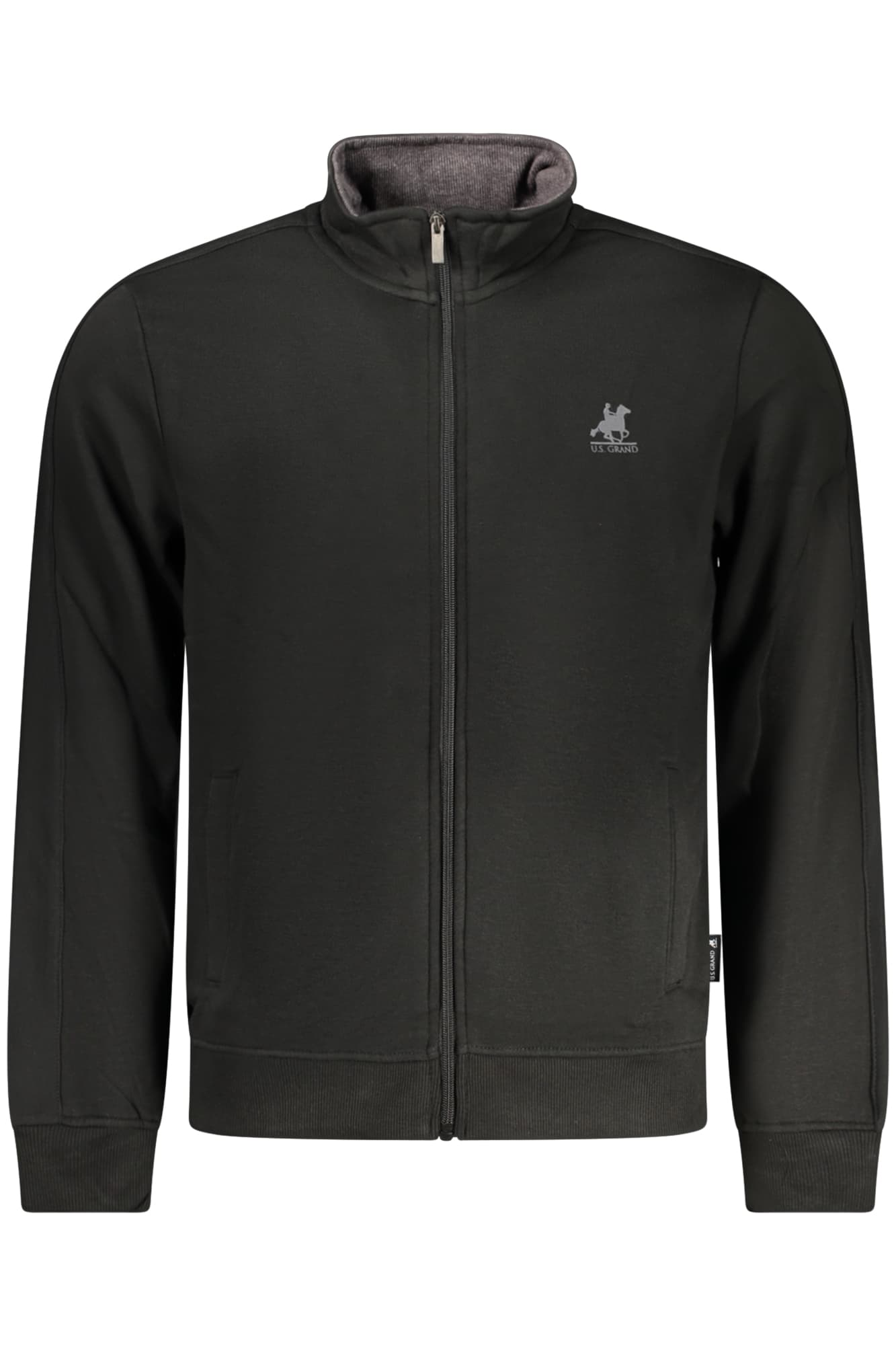 U.S. GRAND FELPA CON ZIP UOMO NERO - Immagine principale