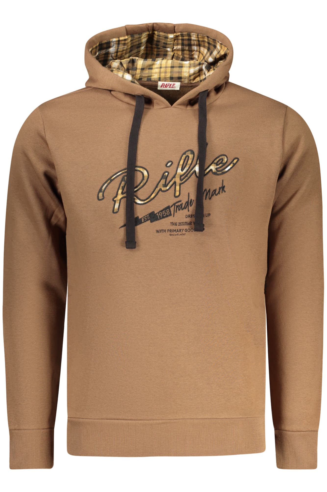RIFLE FELPA SENZA ZIP UOMO MARRONE - Immagine principale