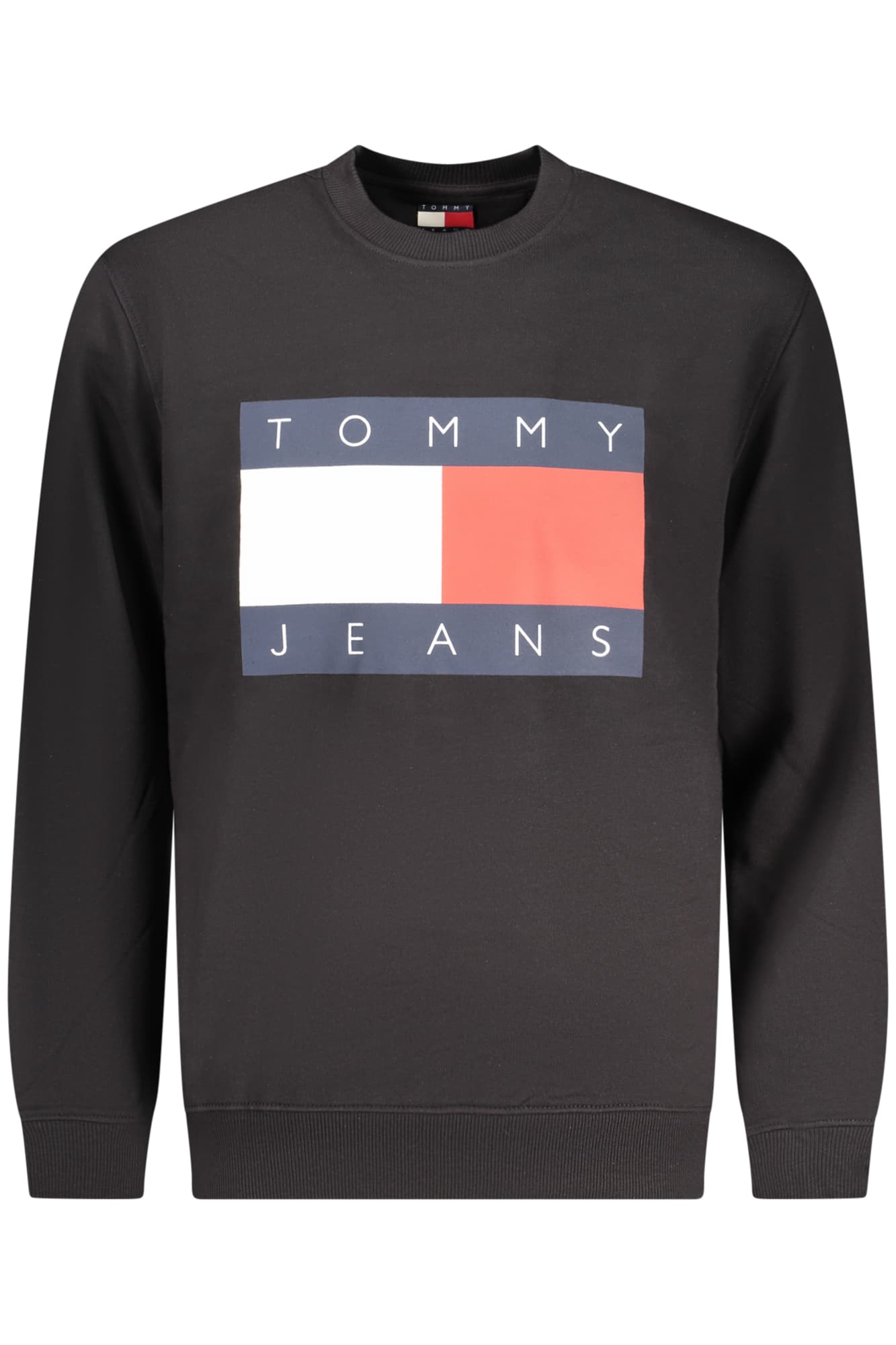 TOMMY HILFIGER FELPA SENZA ZIP UOMO NERO - Immagine principale