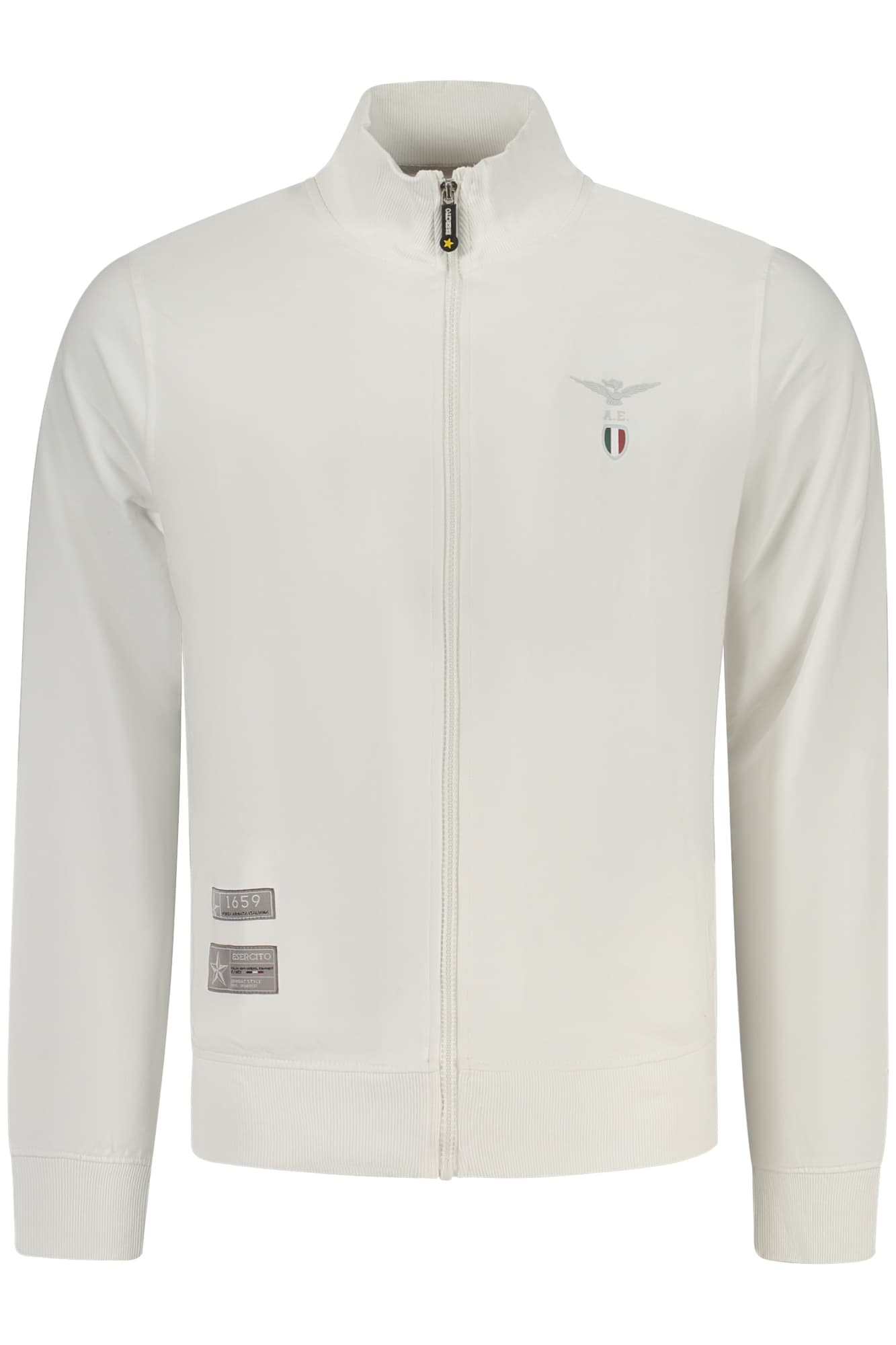 ACCADEMIA MILITARE FELPA CON ZIP UOMO BIANCO - Immagine principale
