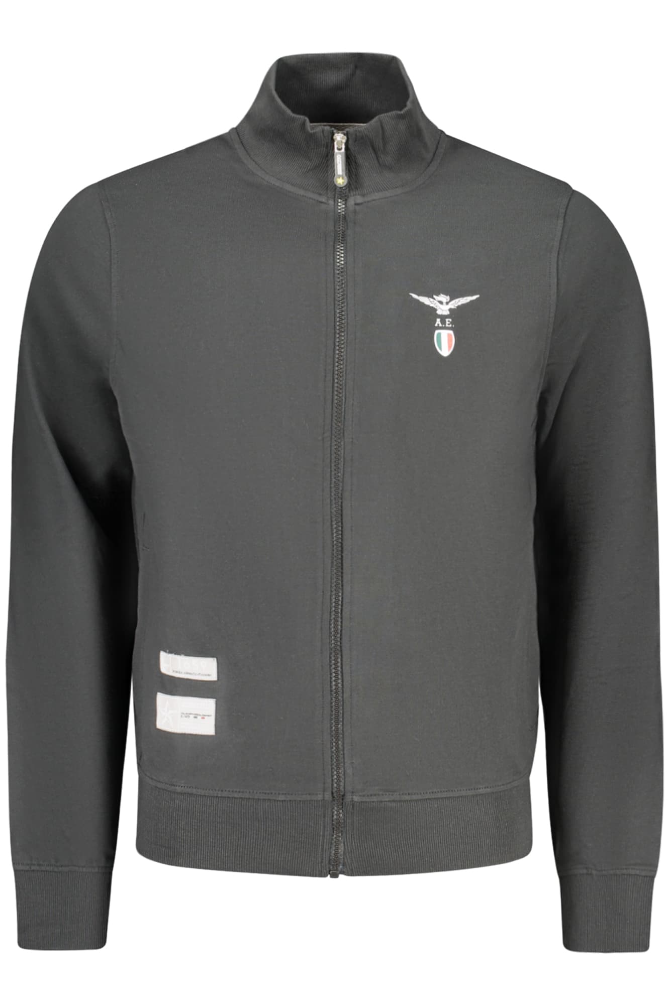 ACCADEMIA MILITARE FELPA CON ZIP UOMO NERO - Immagine principale
