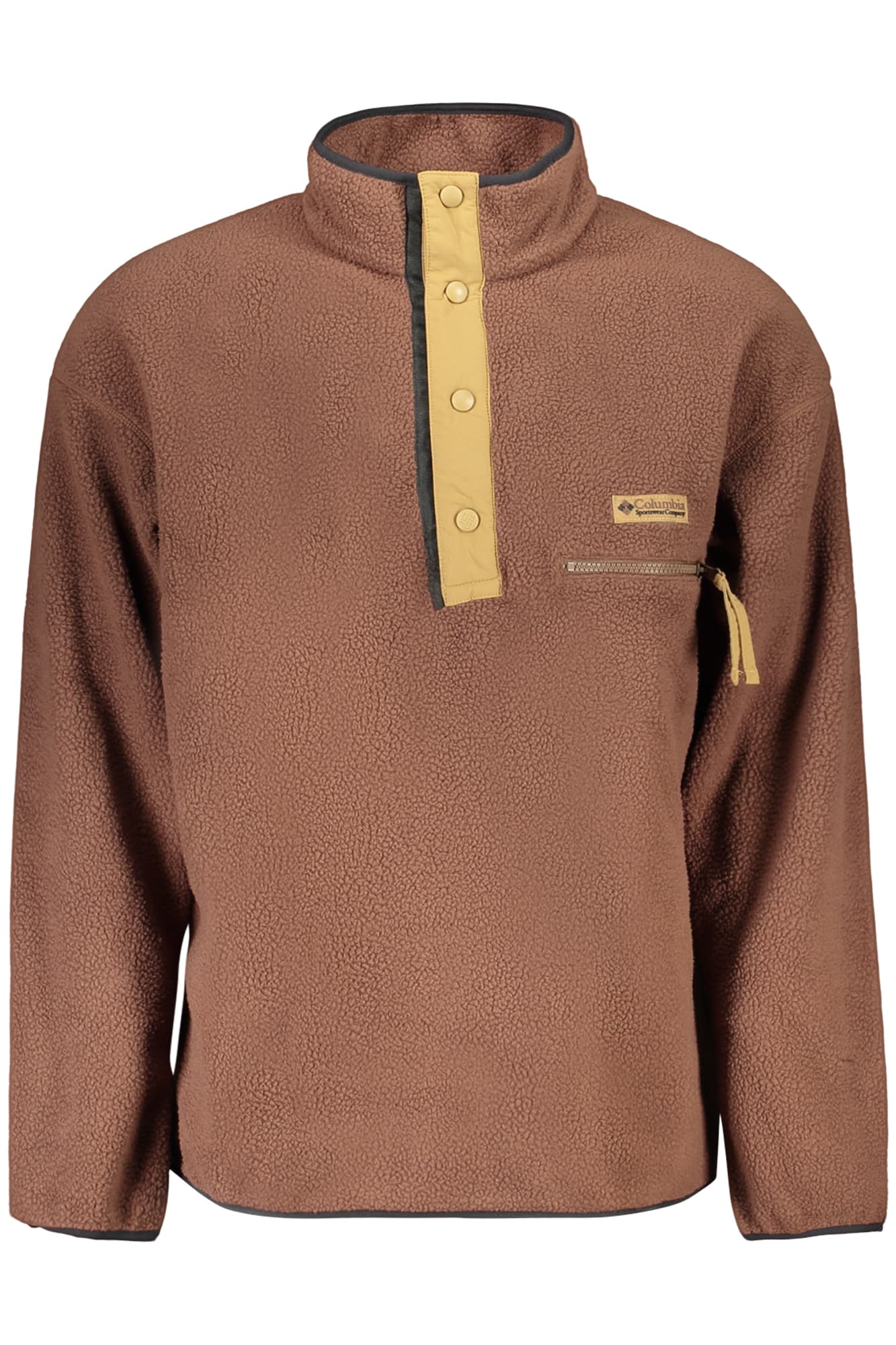COLUMBIA FELPA SENZA ZIP UOMO MARRONE - Immagine 1