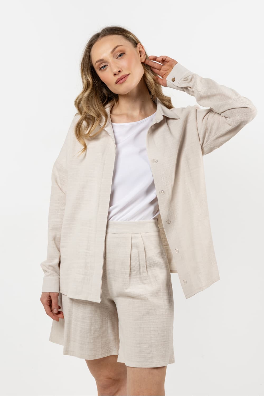 Camicia a manica lunga model 212191 awama