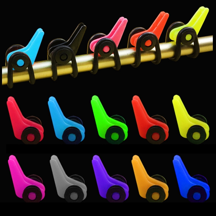 10 PCS Multiple Color Plastic Fishing Rod Pole HooK Keeper Lure Spoon Bait Holder, Random Color Delivery