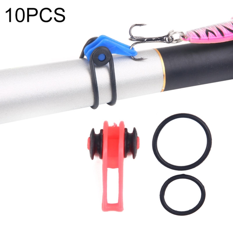 10 PCS/Bag Plastic Fishing Hook Keeper for Fishing Rod Pole Fishing Lures Bait Safety Holder Fishing Tackle(Pink)