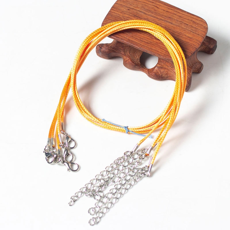 100 PCS Crystal Pendant Necklace Rope Jewelry Lanyard(Golden)
