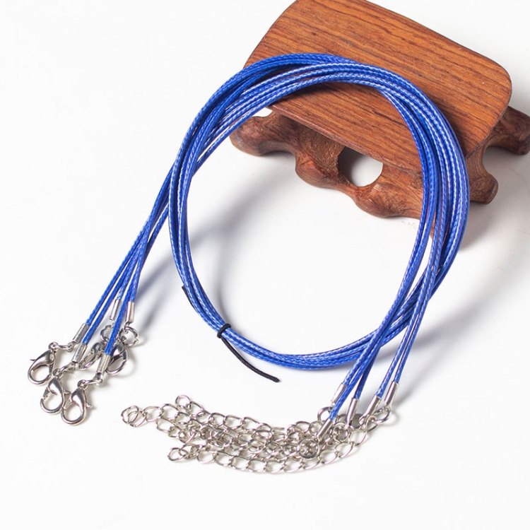 100 PCS Crystal Pendant Necklace Rope Jewelry Lanyard(Royal Blue)