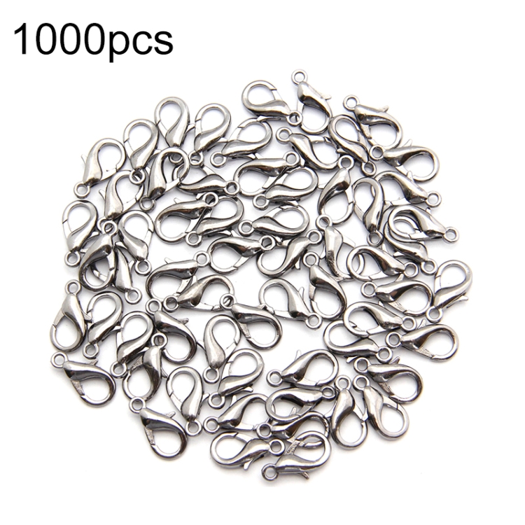 1000 PCS 12mm DIY Jewelry Accessories High-quality Alloy Lobster Claw(Silver)