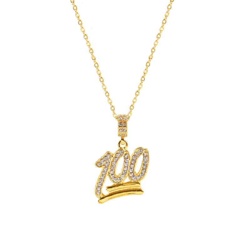 1010400401 Full Score Exaggerated Hip Hop Style Necklace Collarbone Chains