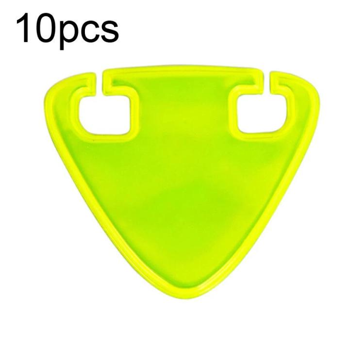 10pcs Bicycle Emergency Night Riding High-Visibility Reflective Stickers, Style: Double-sided(Fluorescent Yellow)
