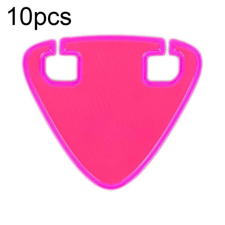 10pcs Bicycle Emergency Night Riding High-Visibility Reflective Stickers, Style: Single-sided Flocked On Back(Bright Pink)