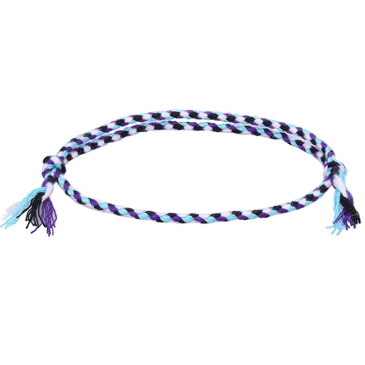 10pcs /Pack 1010-89 Four-strand Colorful Braided Rope Adjustable Bracelet(11)