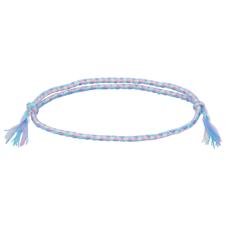 10pcs /Pack 1010-89 Four-strand Colorful Braided Rope Adjustable Bracelet(13)