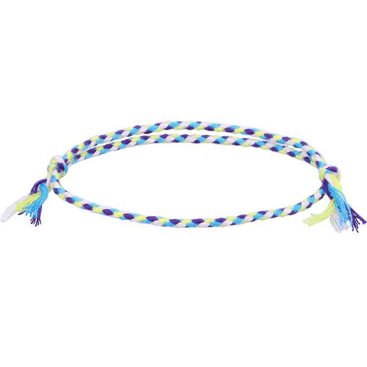10pcs /Pack 1010-89 Four-strand Colorful Braided Rope Adjustable Bracelet(14)