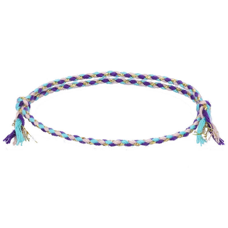 10pcs /Pack 1010-89 Four-strand Colorful Braided Rope Adjustable Bracelet(17)