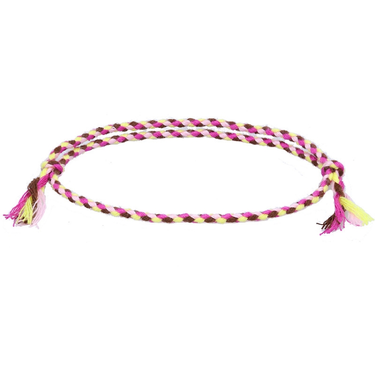 10pcs /Pack 1010-89 Four-strand Colorful Braided Rope Adjustable Bracelet(24)