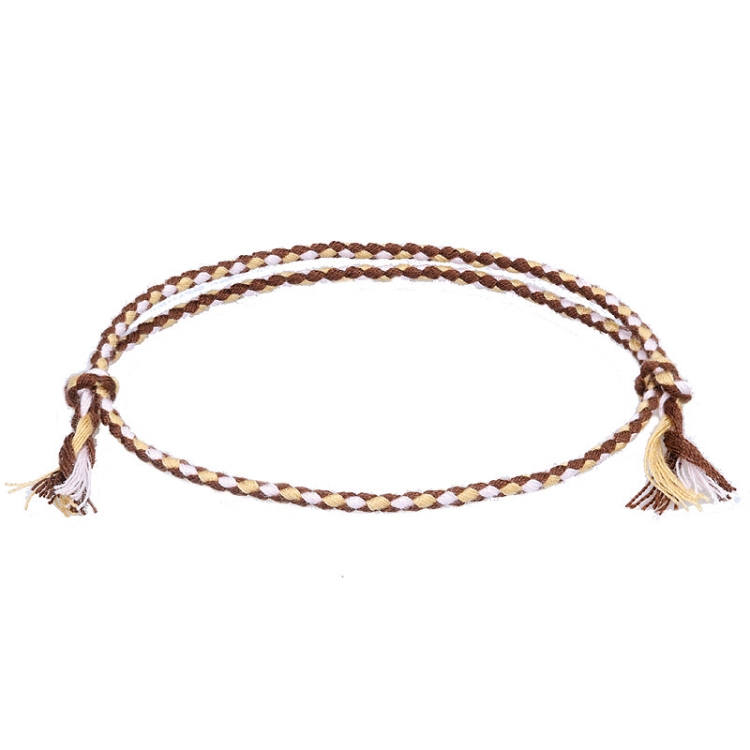 10pcs /Pack 1010-89 Four-strand Colorful Braided Rope Adjustable Bracelet(30)