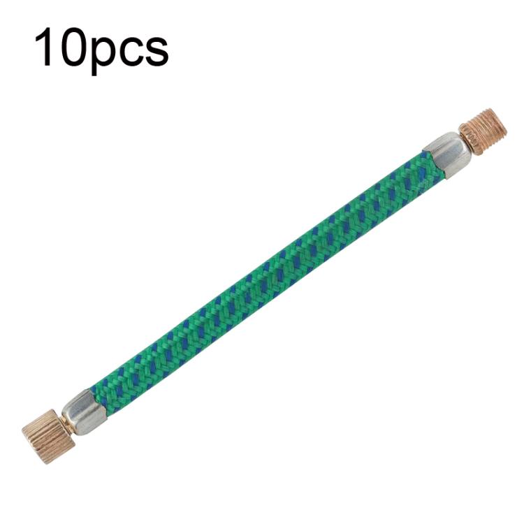 10pcs US Mouth Bicycle Pump Extension Rubber Hose, Color: Green 12.5cm