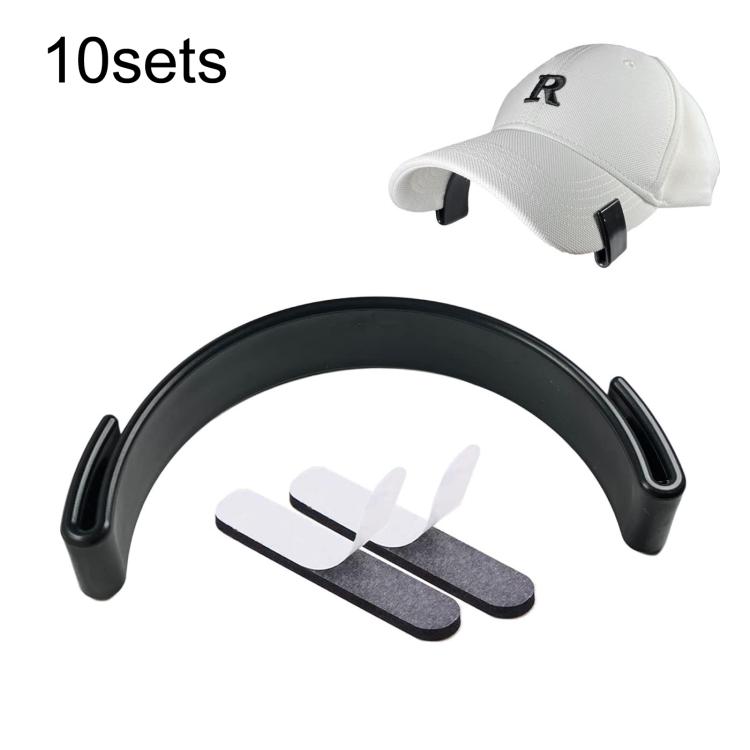 10sets Hat Brim Fixer Hat Brim Bending Shaper(Black)