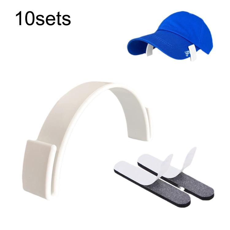 10sets Hat Brim Fixer Hat Brim Bending Shaper(White)