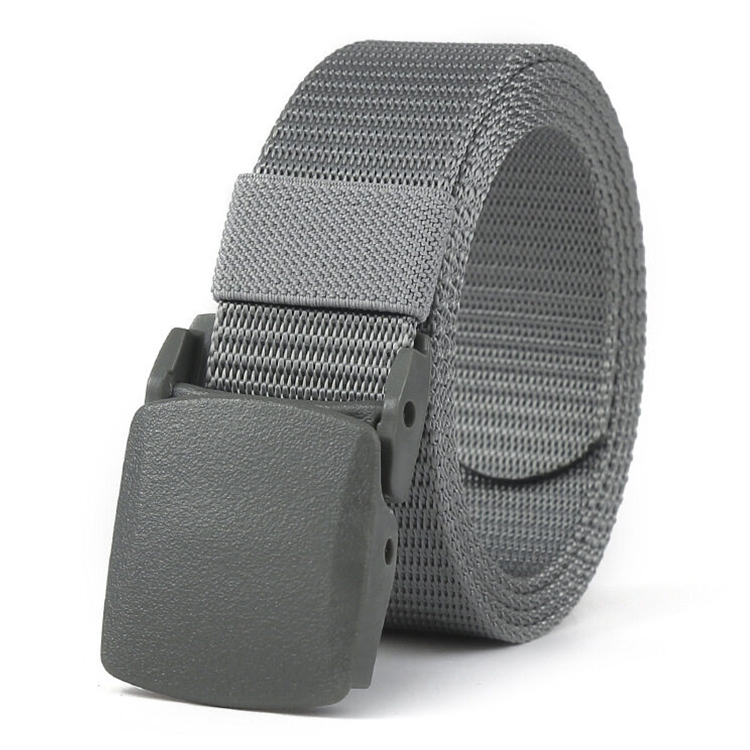 120cm Nylon Fashion Casual Men Belt (Grey)