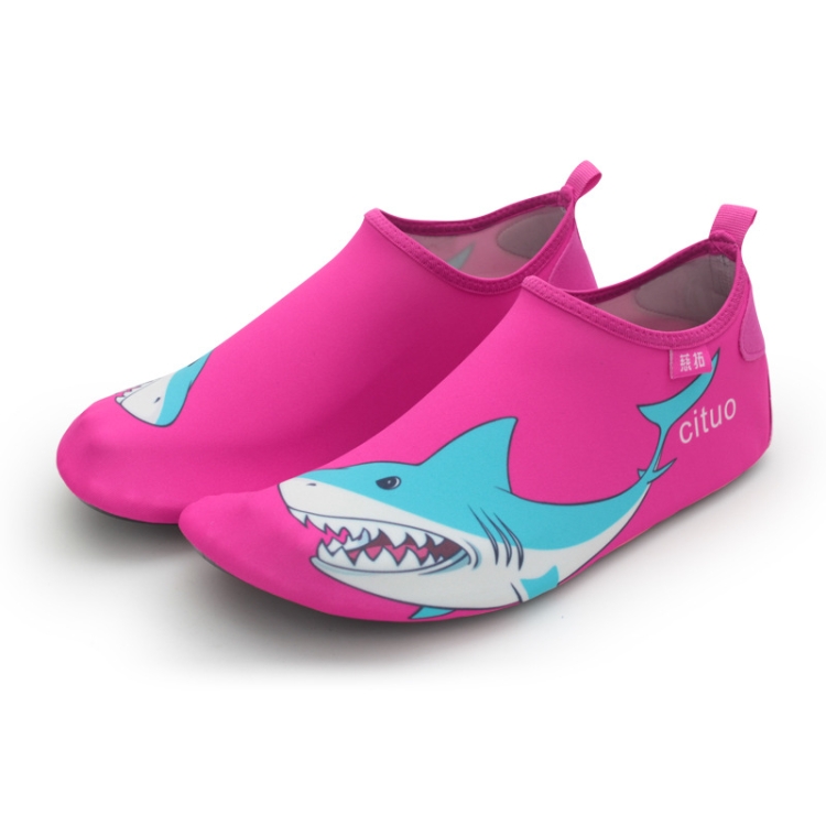 1802 Children Beach Mesh Breathable Shoes, Size: 23-24(Shark Red)