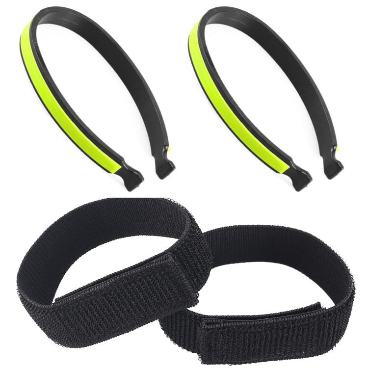 1pair Reflective Pants Cinch Strap For Cycling Sports Pants Garter Leg Band(Green)
