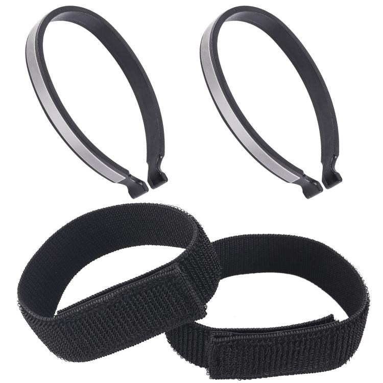1pair Reflective Pants Cinch Strap For Cycling Sports Pants Garter Leg Band(White)