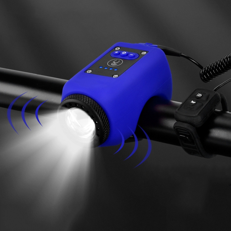 2 In 1 Bicycle Rechargeable Waterproof High Decibel Bell with Highlight Light(Blue)