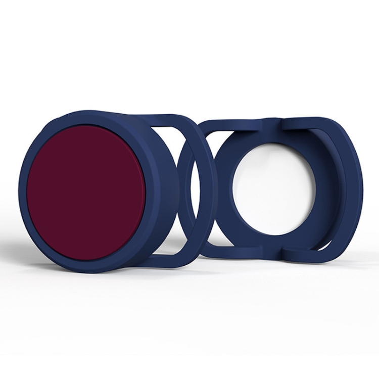 2 PCS  Anti-Lost Tracker Silicone Case for AirTag 2nd Gen / AirTag 1st Gen, Size:  24mm(Midnight Blue+Wine Red)