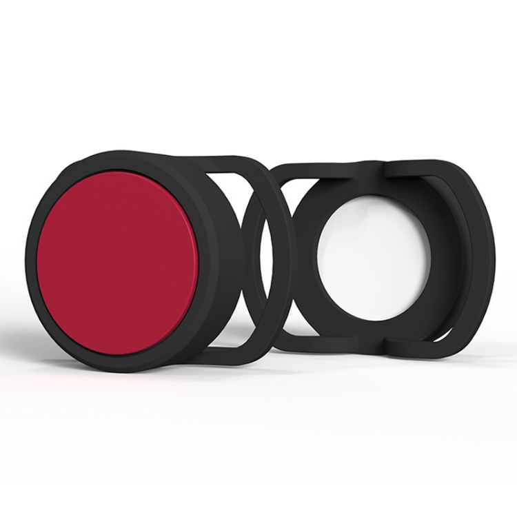 2 PCS  Anti-Lost Tracker Silicone Case for AirTag 2nd Gen / AirTag 1st Gen, Size:  30mm(Black+Red)