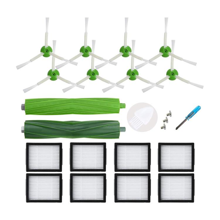 20-In-1 Replacement Kit For iRobot Roomba i7/i7+/E5/E6 Series Main Brushes, Side Brushes & HEPA Filters(1+8+8)