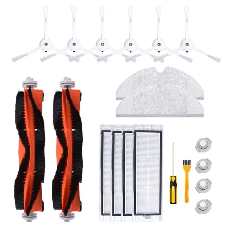 20 PCS/Set Hypa+Water Tank Filter+Side Brush+Main Brush+Mop+Small Brush For Mijia/Rock Sweeper