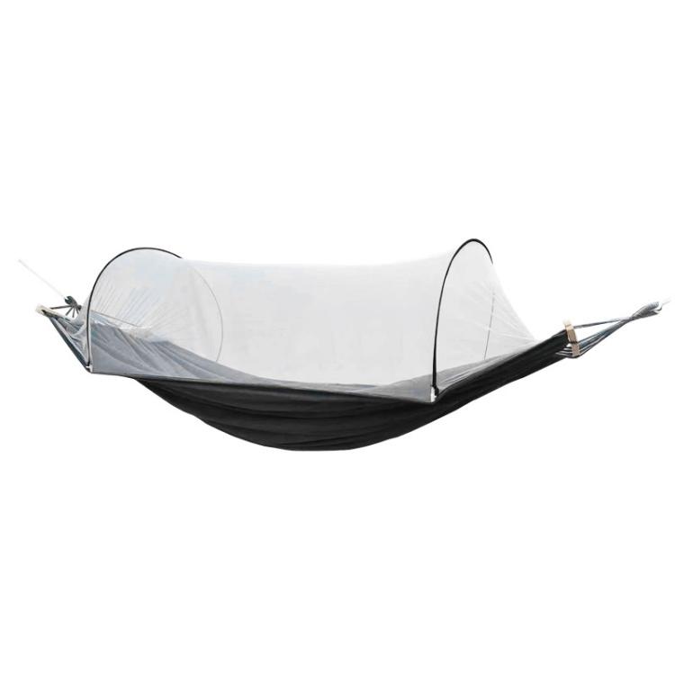 220 x 150cm Anti-rollover Mosquito Net Hammock Thickened Canvas Double Outdoor Swing Chair(Gray)
