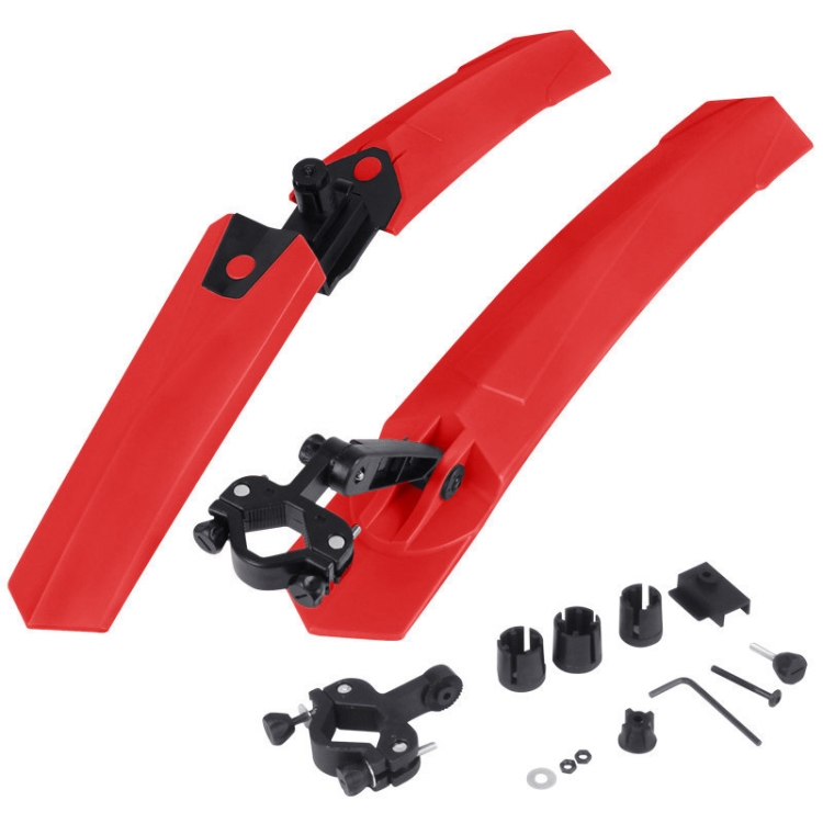 2632 Bicycle Quick Release Mudguards, Style: Ordinary (Red)