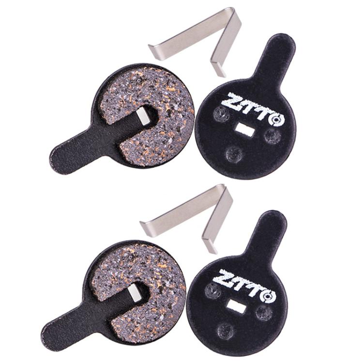 2pairs ZTTO Bicycle Disc Braking Pads Mountain Bike Semi-Metallic Resin Brake Pads, Model: MS-07C With Hole