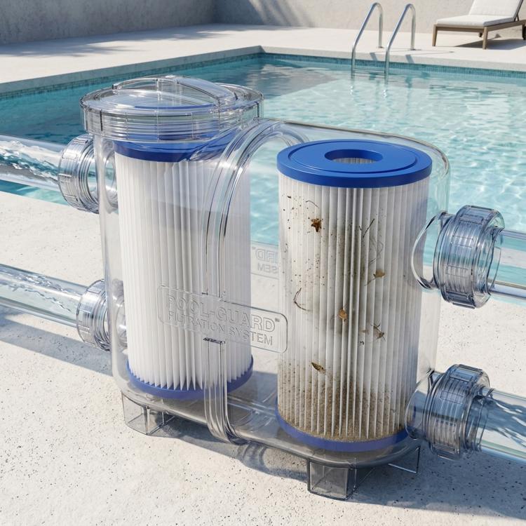 2pcs 20-micron Chiller Swimming Pool Pleated Filter Cartridge, Specification: 5 inch