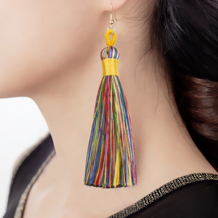 3 Pairs Women Boho Fashion Long Tassel Earrings(Multicolor)